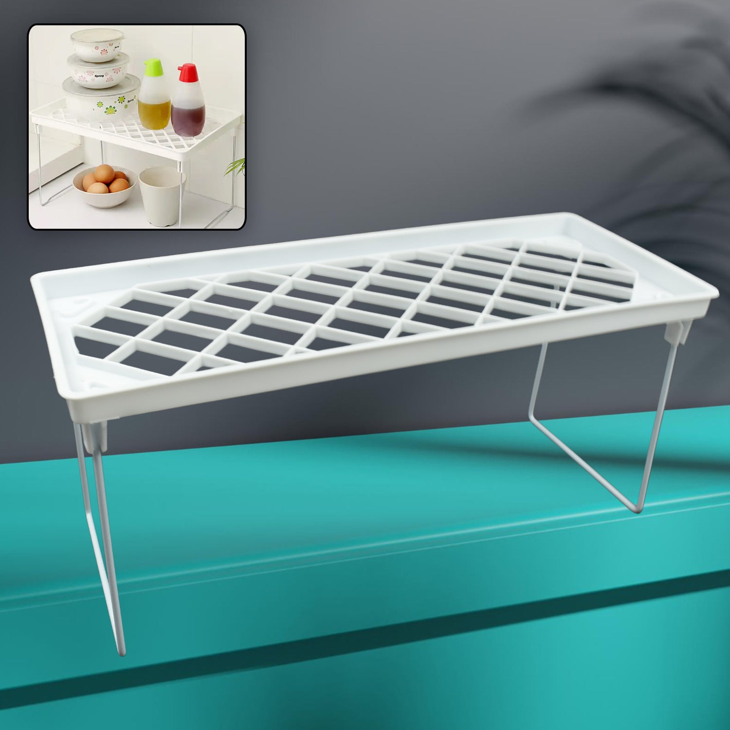 4174 1 Tier Folding Storage Organizer Stack Shelf Rack / Kitchen Bathroom Tall Cabinet, Portable Folding Shelf with PP Metal Construction for Home and Dorm Storage 4174 1 Tier Folding Storage Organizer Stack Shelf Rack / Kitchen Bathroom Tall Cabinet, Portable Folding Shelf with PP Metal Construction for Home and Dorm Storage